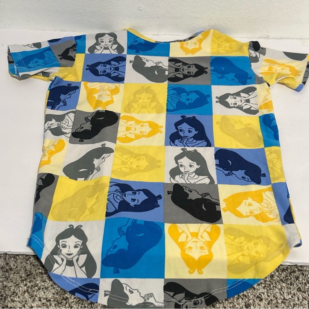 LuLaRoe Disney Kids Gracie Tunic hi-lo top. Size 6 Alice In Wonderland NWOT - Picture 10 of 11